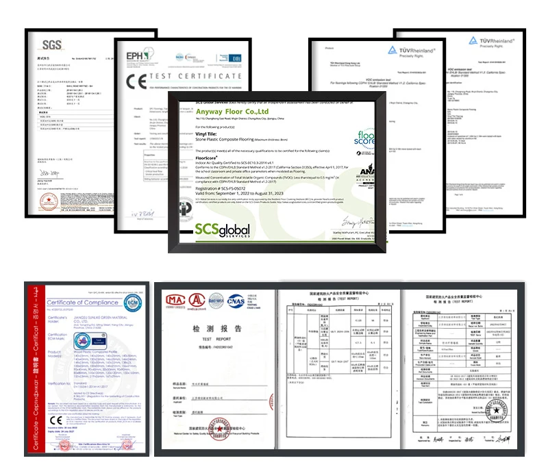 Luxury Vinyl Planking Rigid Core Click Lock Easy Installation Pvc Vinyl