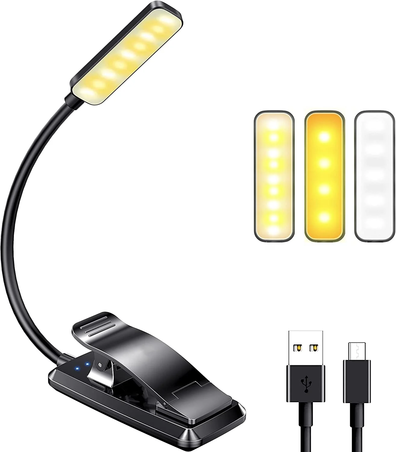 Professional Factory Dimmable Led Usb Light Folding Led Reading Light Led Night Reading Book Light