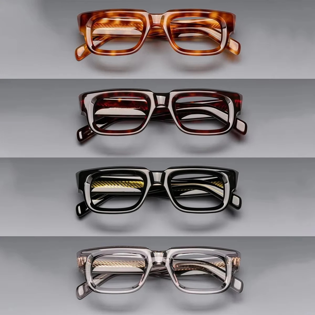 Finewell High Quality Designer Eyeglasses Frame Luxury Brand Optical Frames Custom Logo Acetate Glasses Eyewear