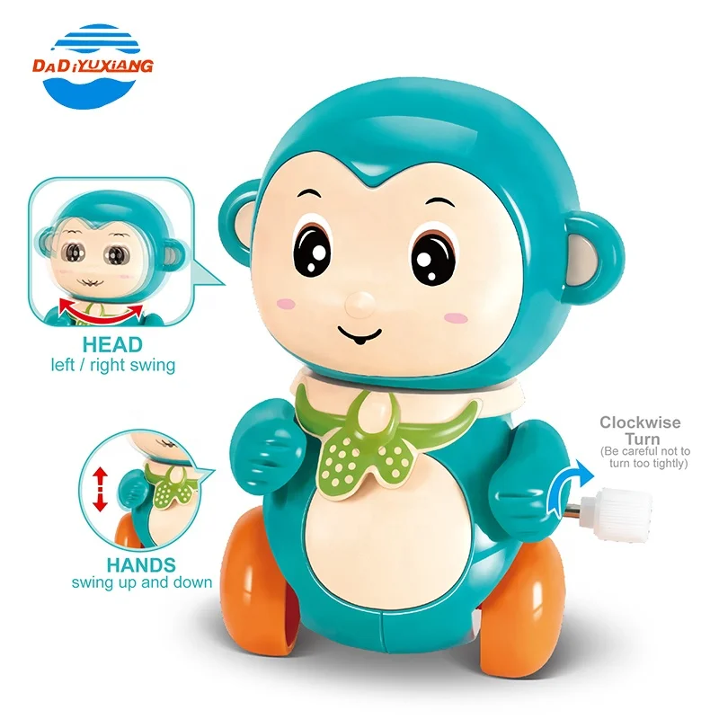 Красочные Мультяшные животные, пластиковые игрушки Windup