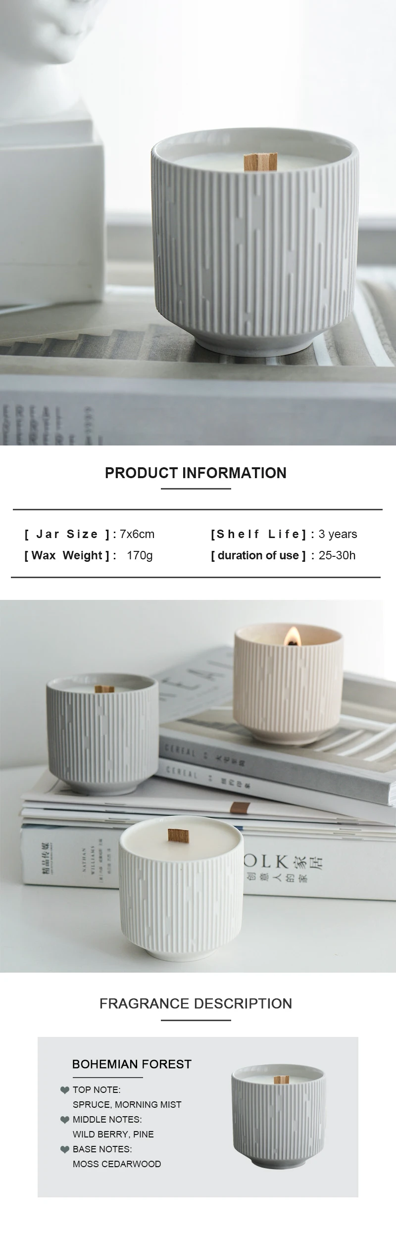 Simple Elegant Home Decoration Custom Candles Soy Candle For Gift Matte