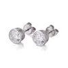 14k white gold moissanite earring