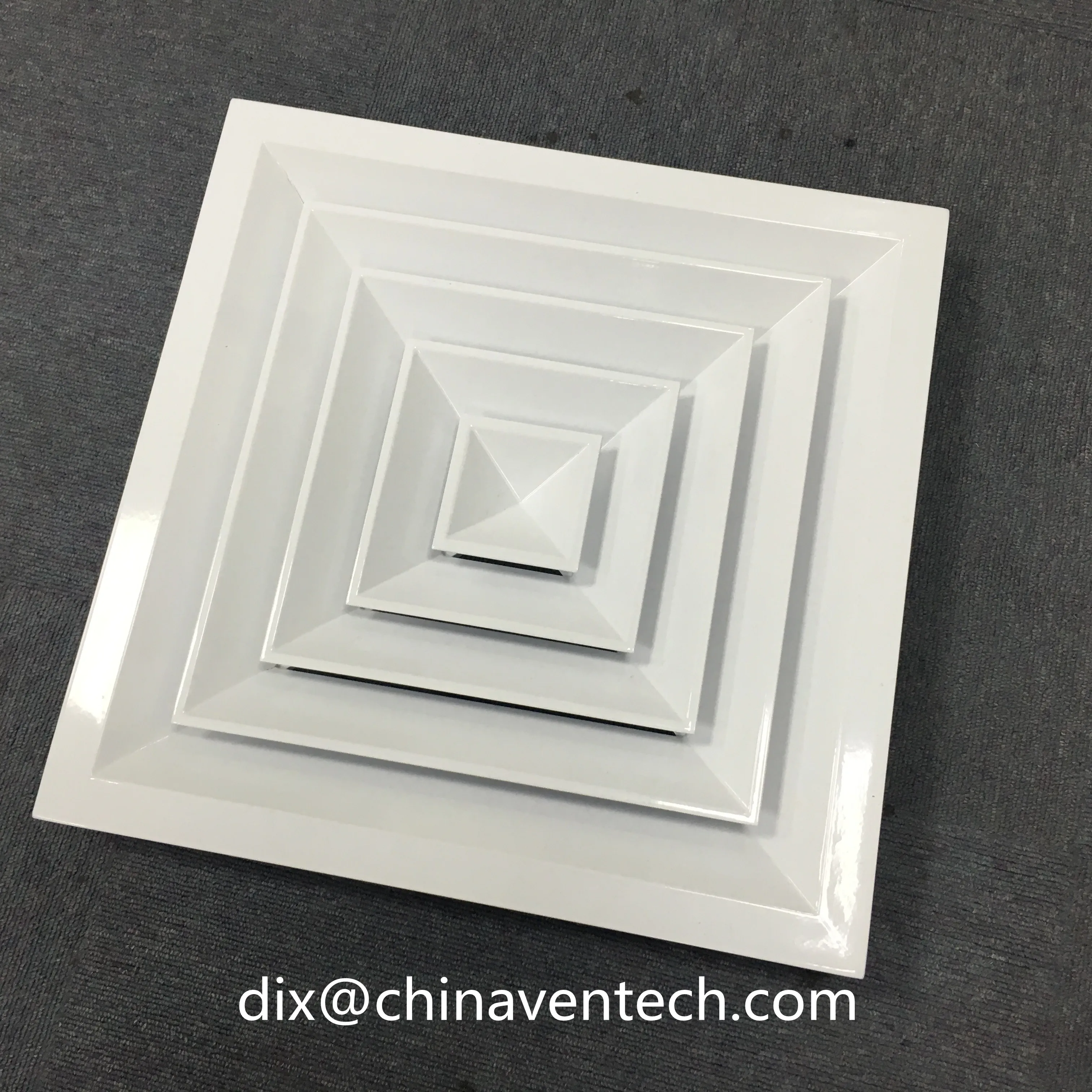Hvac air diffusion products high quality durable X construction ceiling return air ventilation square 4 way diffuser