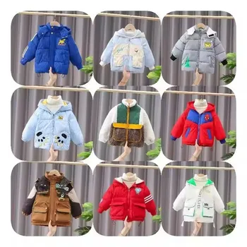 Kids Duck Down Clothing Thickened Down Girls Jacket Baby Children Winter Warm Coat Zipper Hooded Costume Boys Outwear