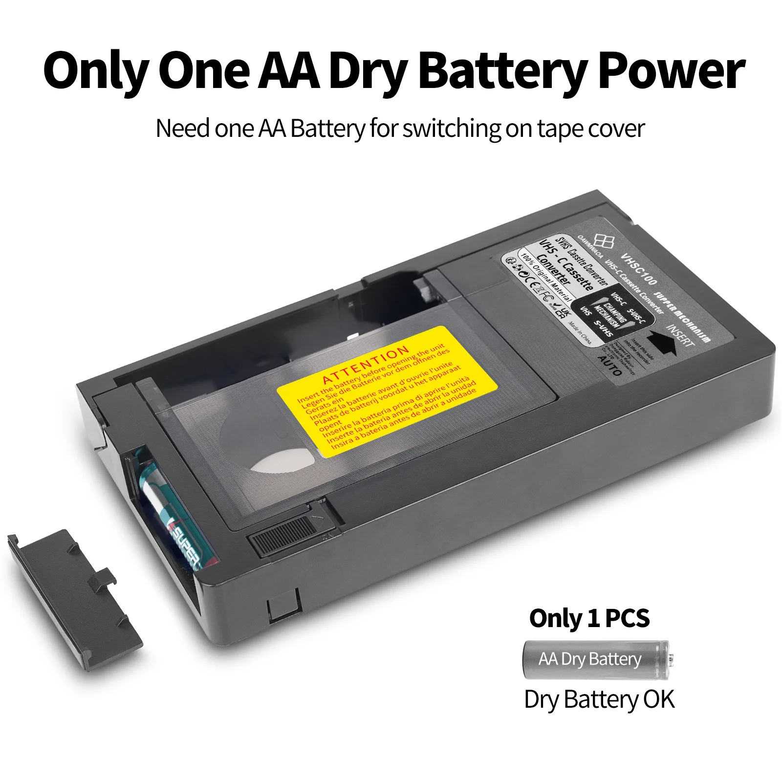 Adattatore Per Videocamera VHS-C - Riproduci E Registra Nasti VHS-C Su Registratori Standard - Foto 3