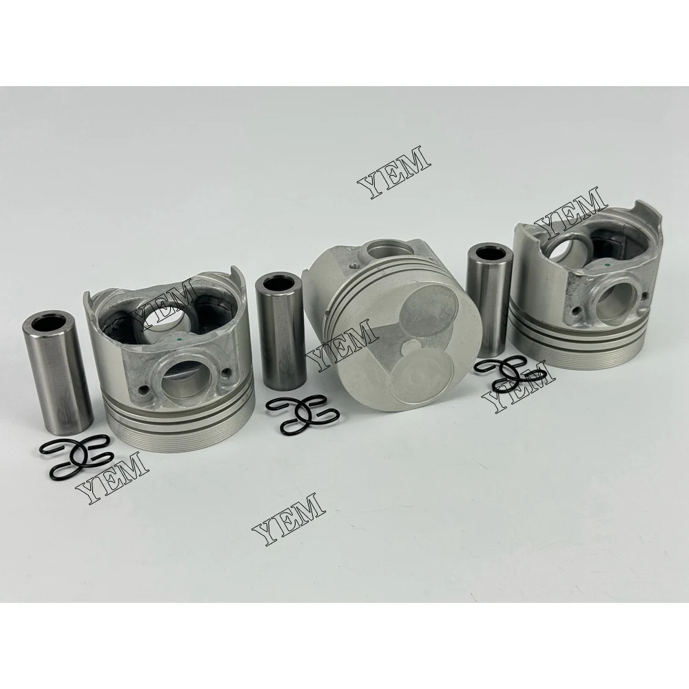 3 PCS Piston Kit STD for Kubota D640 Engine Parts 4