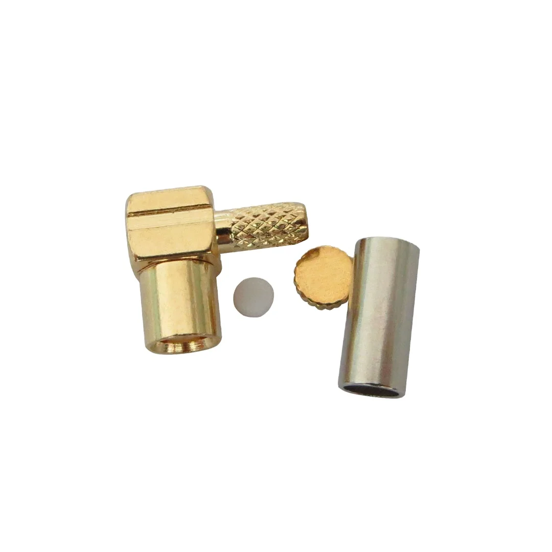 product wholesale mcx c kw15 connector 90 degree right angle mcx female connector for rg316 rg174 cable-0
