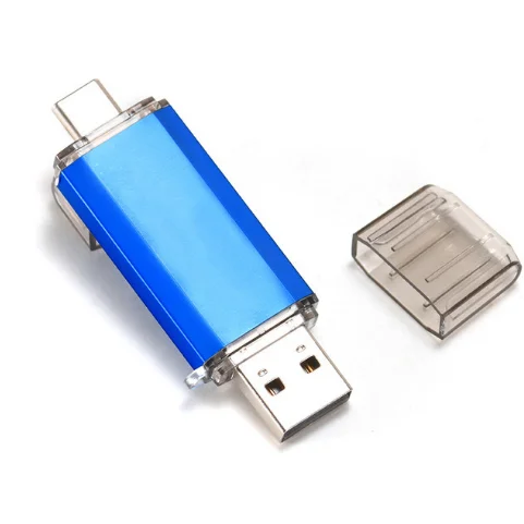 Wholesale 2.0 Type C USB Flash Drive Customizable 4GB to 128GB Memory Pen New U Disk with Metal Body