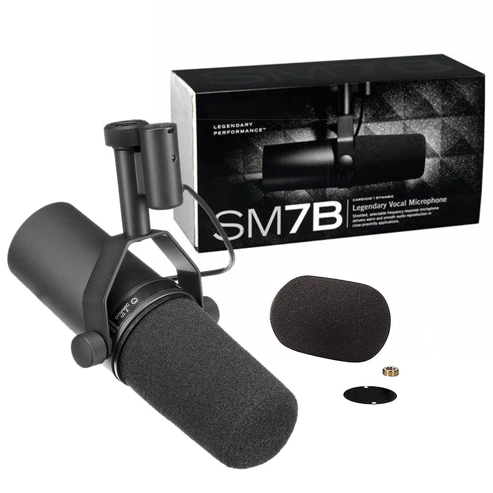 SM7B Vocal Dynamic Microphone Cardioid Studio Frequency Response Recording Podcasting SM7B Microphone for shure