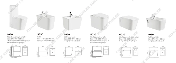 Square White Toilet Sets Ceramic Bathroom Sanitary Ware Toilet Bowl Sets With Sink Suites