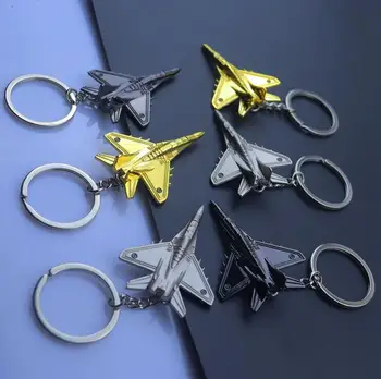 Kampfjet-Flugzeug Schlüsselanhänger Von H-Customs – Besonderes Metall-Design Für Schlüsselbund