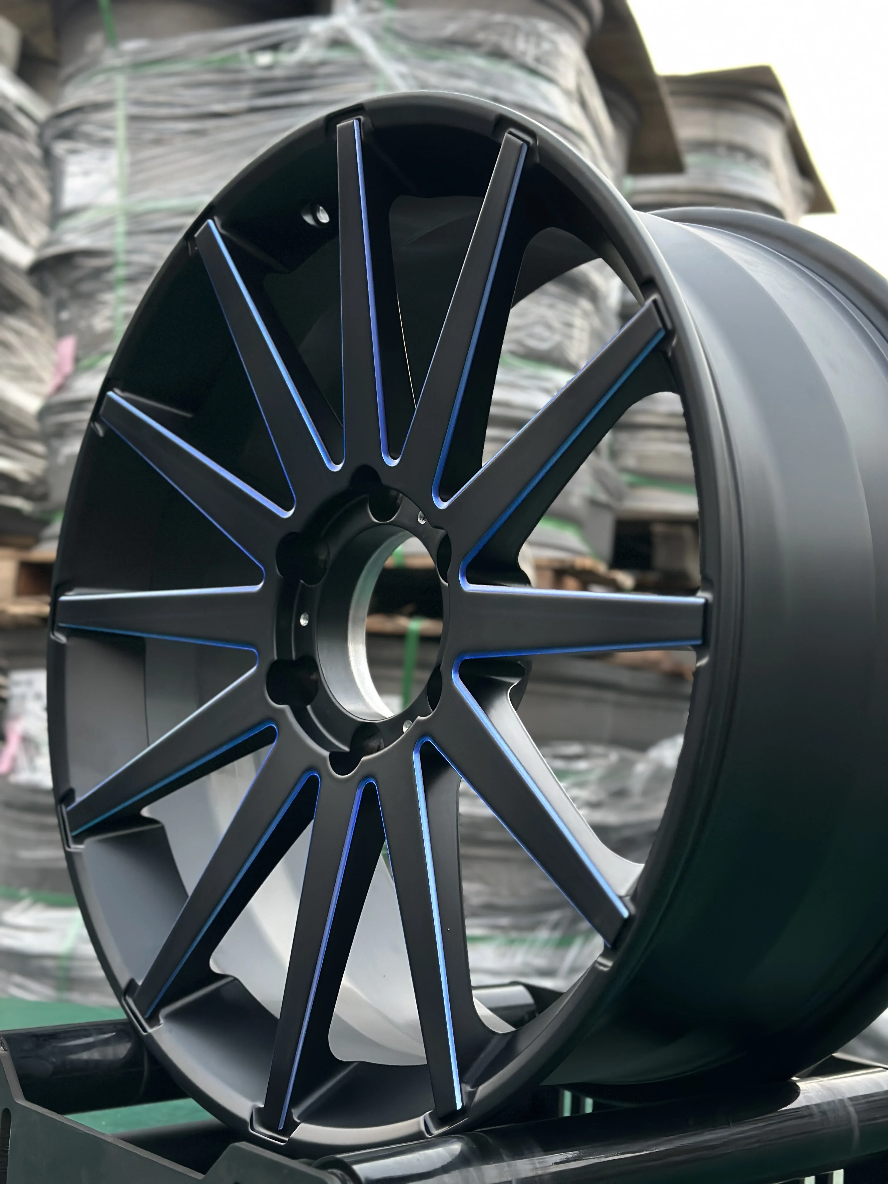 GVICHN one piece matte black with reverse milling forged wheels 16 - 26 inch aluminum alloy rims 5x112 5x114.3 5x120