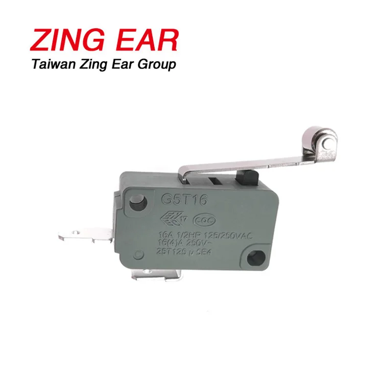 Zing Ear G5T16 16A Snap Action Normal Open Self Cloused Micro Power Swith Hinge Roller Microswitch