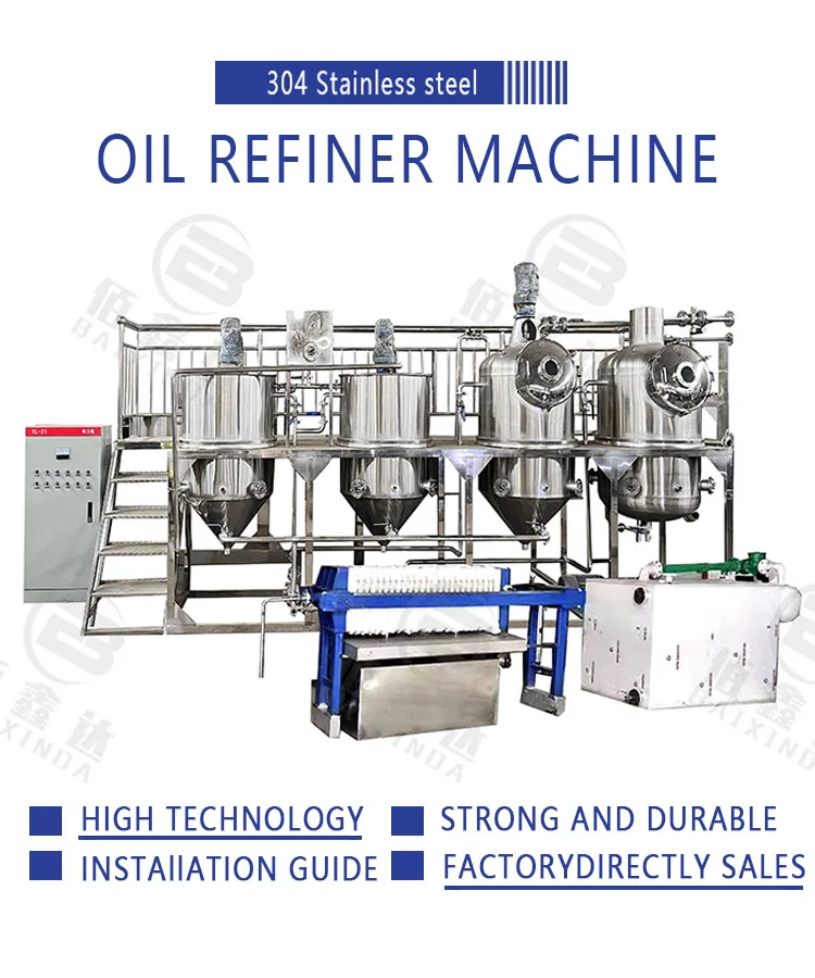 Cooking Oil Refinery Machine Sunflower Crude Edible Oil Refinery ...