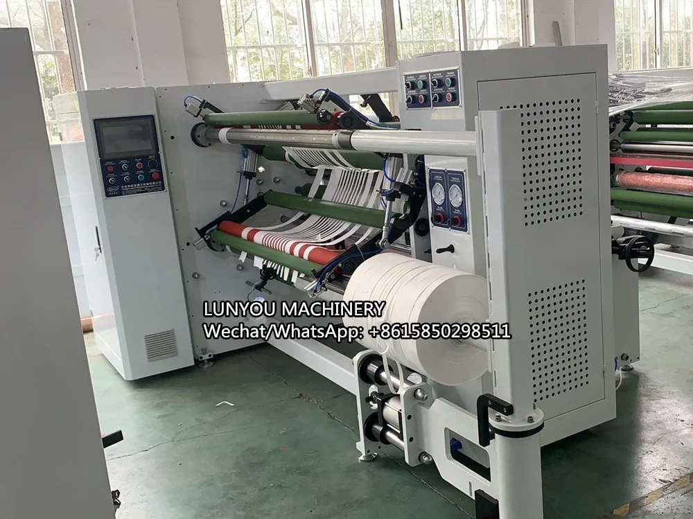 Automatic High Speed Jumbo Roll Slitting Rewinding Bopp Plastic Film Slitting Machine