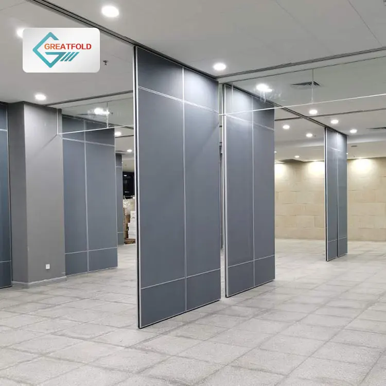 Modern MDF Acoustic Partition Wall Sliding for Banquet Removable Foldable Gym Wall for School Melamine Material