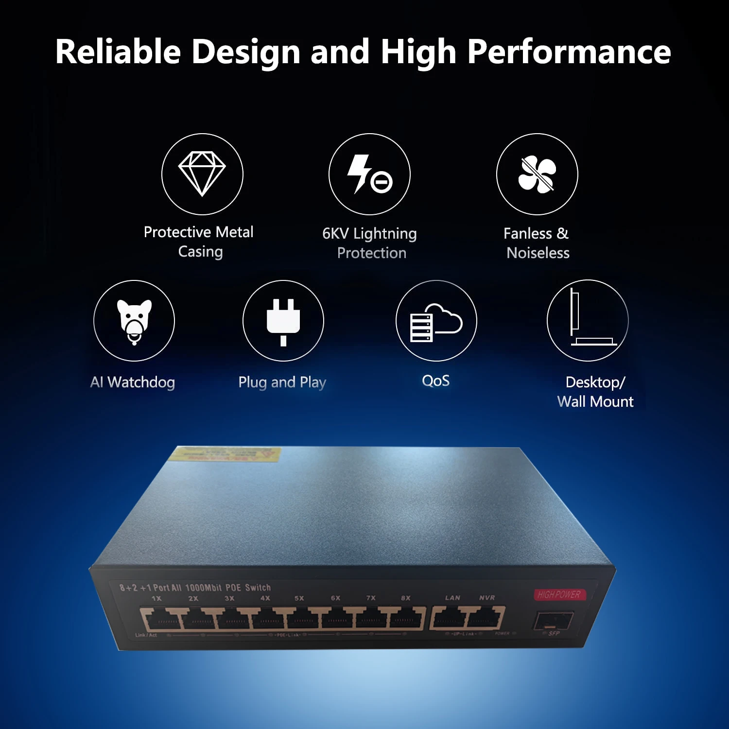 Factory Realtek Unmanageable Network Switch 10 Ports Full Ethernet ...