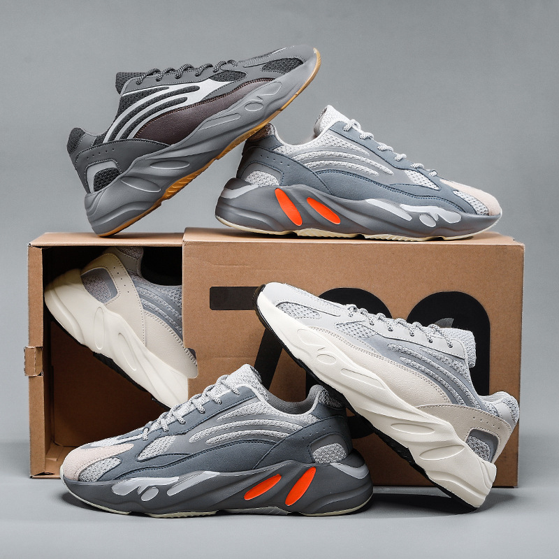 
 2021 модная трендовая Мужская обувь большого размера yeezy 700 повседневная обувь Мужская дышащая сетчатая спортивная обувь для бега  