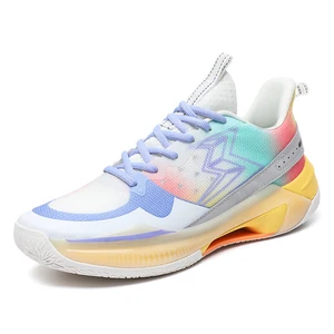 2026  Customize Casual Fashion Rebound Soft Men Professional Outdoor Sports Sneakers Colorful Breathable Basketball Shoes