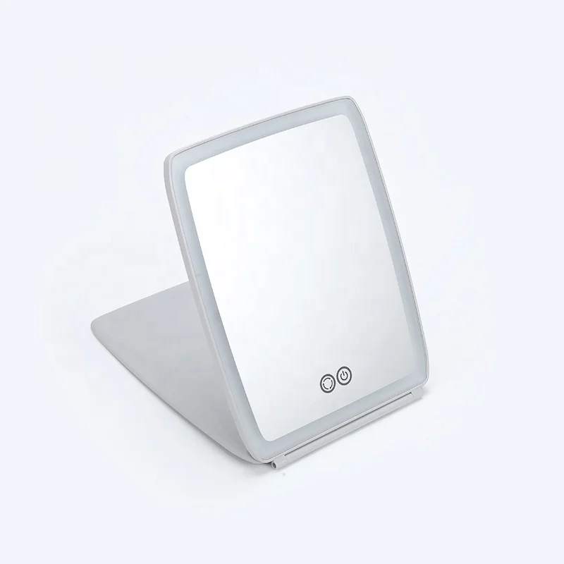 Square light vanity led makeup mirror OEM USB charging custom cosmetic mirrors