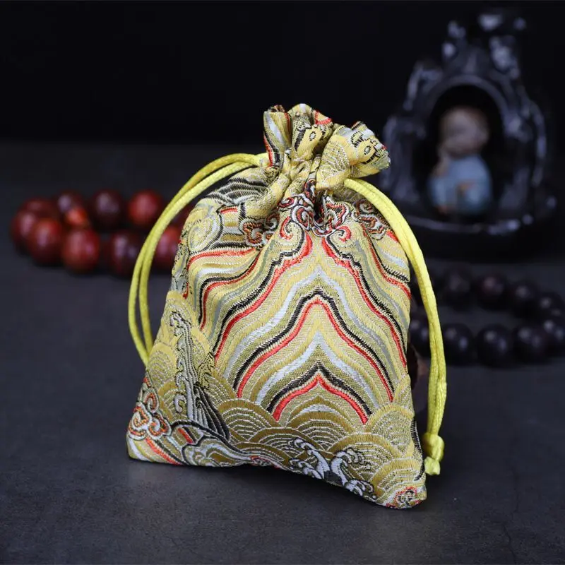 Оптовая продажа парчовый браслет 90x120 мм в китайском стиле Подарочные Упаковочные пакеты для ювелирных изделий