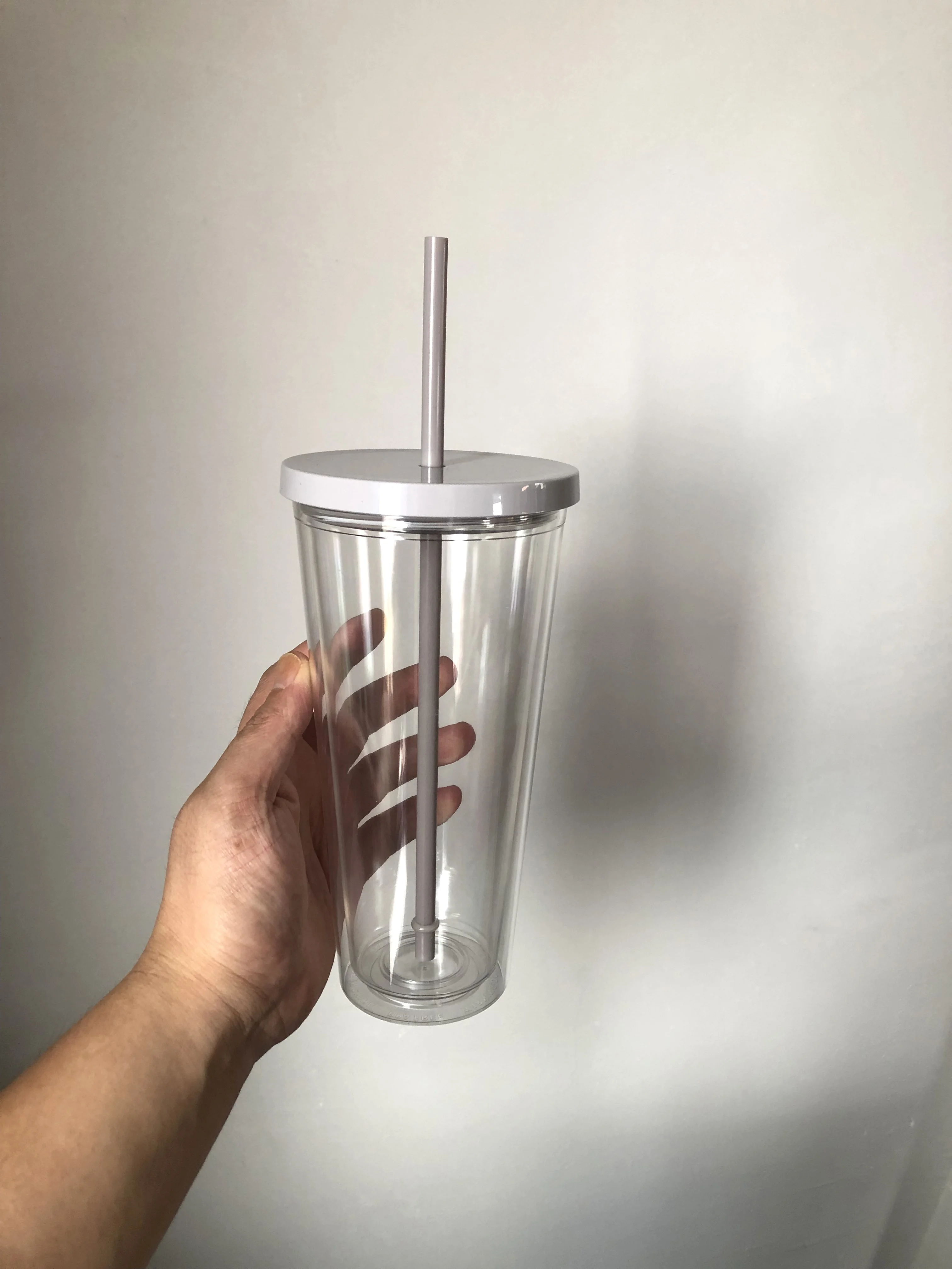 Пластиковый стакан с двойными стенками, 16 унций, 24 унции