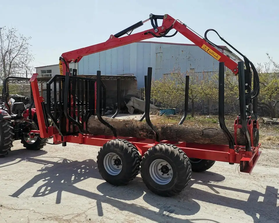 Professional with Crane Dump Loader Timber Crane Atv Trailer Log Atv Log Trailer with Crane Made in China