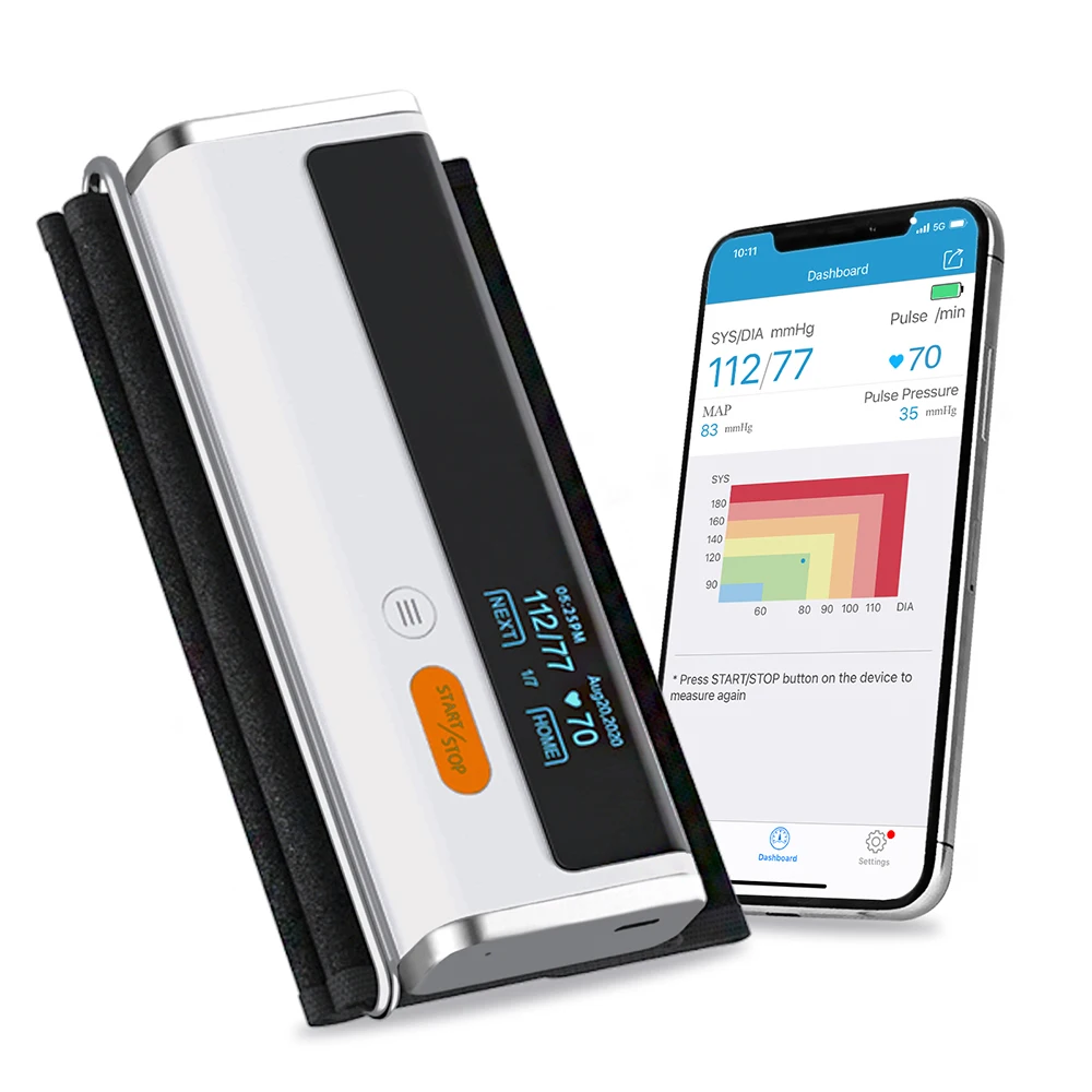 Checkme BP2 CE Approval Portable Automatic Digital Blood Pressure Monitor with Ecg Sphygmomanometer Cuff Blood Pressure Machine