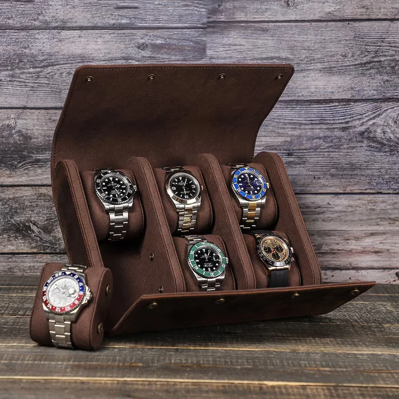 Étui à Montre Roulant En Cuir PU – Protection Anti-rayures Et Poussière – Pour Voyages Ou Rangement à La Maison
