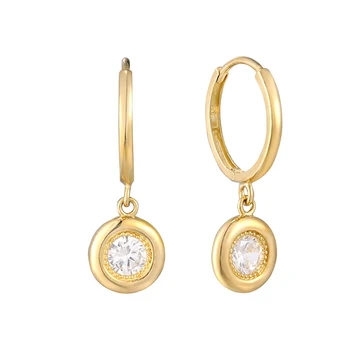 18k gold plated 925 sterling silver 9ct solid gold bezel charm gemstone pendant 925 earring hoops multi