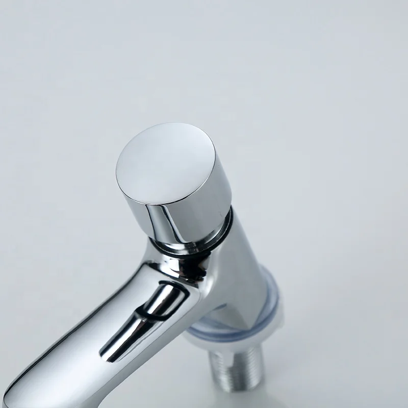 Factory Water Saving Self Closing Time Delay Public Wash Basin Faucet Tap With Push Button