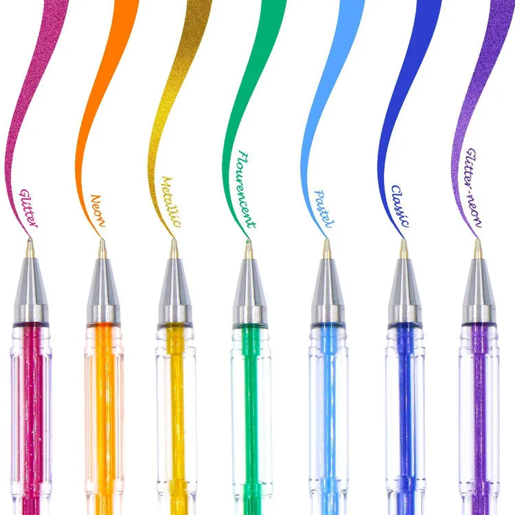 Colored Glitter Gel Pens, 120 Colors Gel Pen with 120 Refills