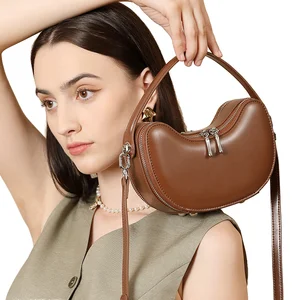 2026 Vintage Fashion Outdoor Genuine Leather Women's Shoulder Bag with Zip Closure Waterproof & Portable for Travel-Luxury Brand