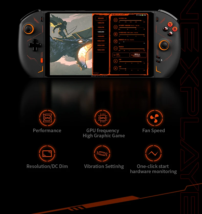 ONE XPLAYER2 16GBRAN 1TB 2TB SSD 17100mAh big battery Touch Screen Video Game Console Handheld Gaming Laptop