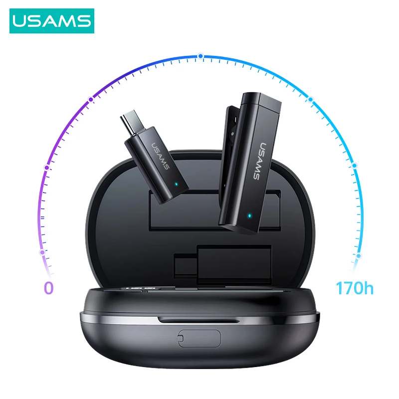 Популярная модель, перезаряжаемый беспроводной микрофон USAMS 2,4g, беспроводной микрофон для пения