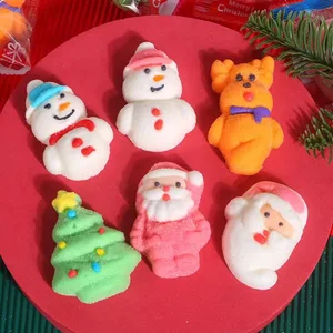Strictly Selected Christmas Marshmallow Cartoon Candy in Bulk Cute Fun Snowman and Old Man Fruity Flavored for Wholesale