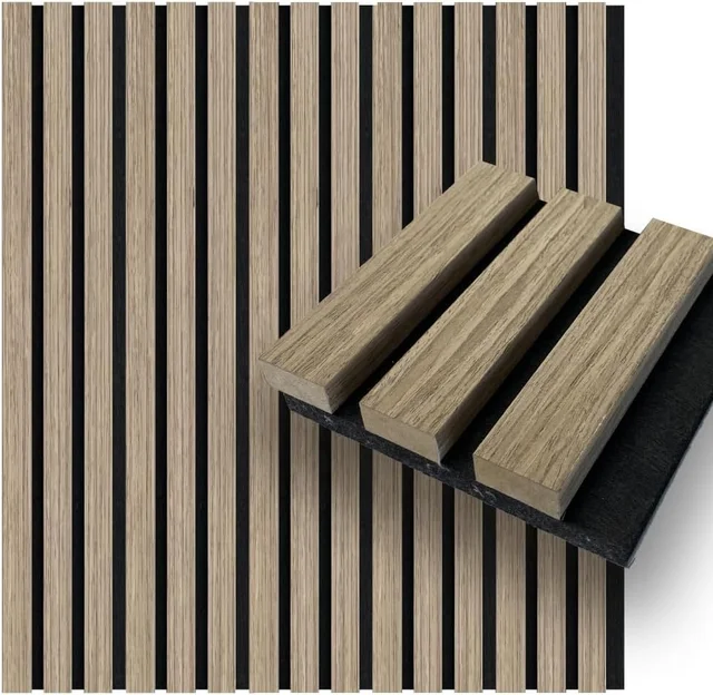 Office Studio Akupanel Wooden Slatted Sound Absorbing Proofing Boards Ceiling Pet Wood Slat Wall Soundproof Acoustic Panels