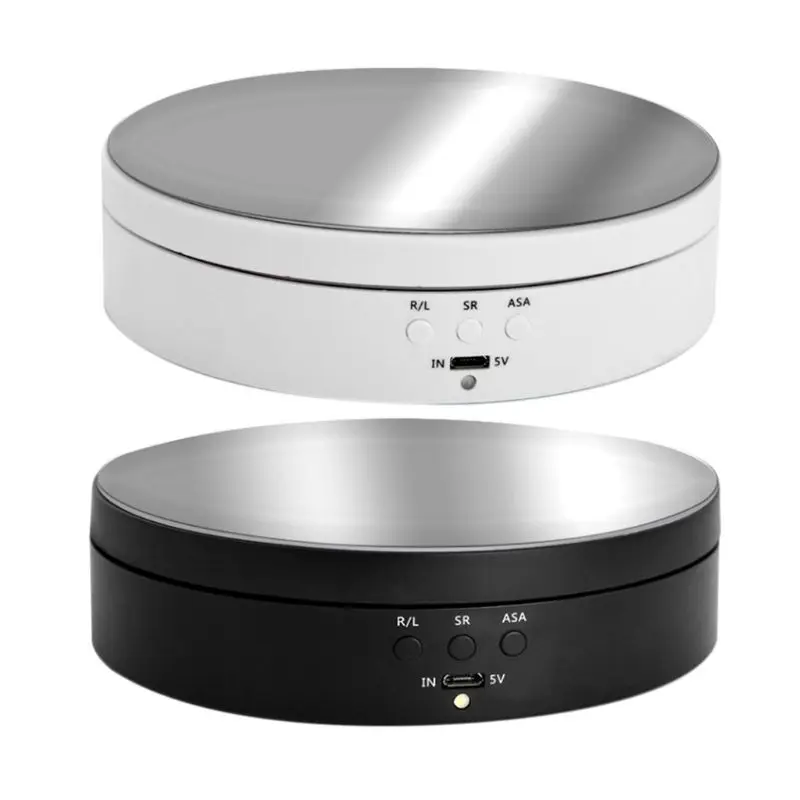 3 Speeds Electric Rotating Display Stand Mirror Turntable Jewelry 360 Degree Display Stand Base for Photography Video Shoot