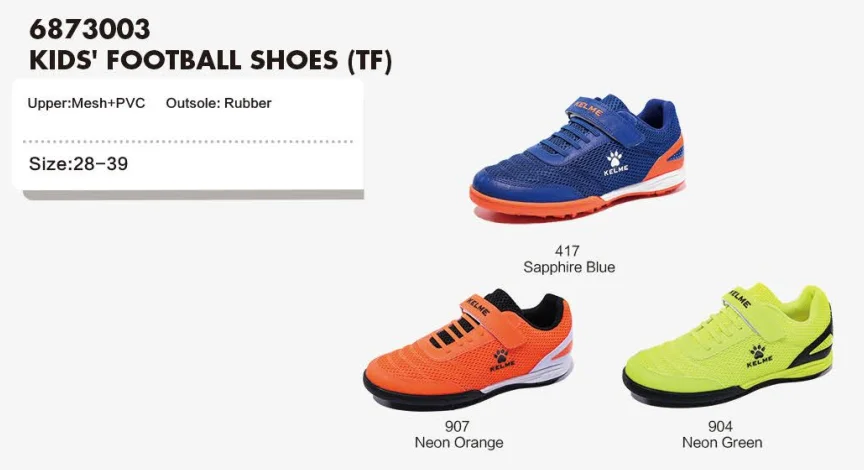 Детская футбольная обувь KELME, TF футбольные бутсы, кроссовки, оригинальная обувь для футбола на открытом воздухе, Детская тренировочная обувь для футбола