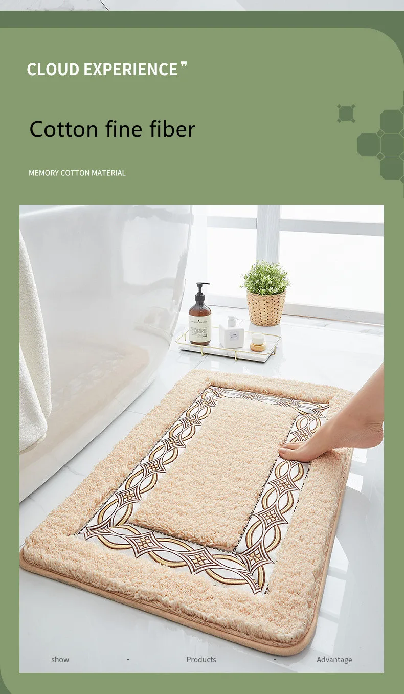 Best Selling Environment-friendly Non Slip Bathroom Mat Bedroom Living Room Mat factory