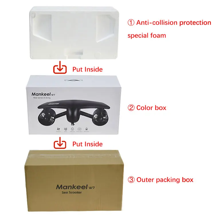 Mankeel W7 Us Warehouse Dual Motor Sports Diving Equipment Swimming Pool Acqua Underwater Water Sea Scooter
