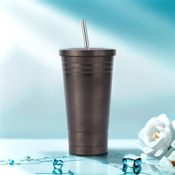 Newest Design 304 Metal Stainless Steel Car Cups Travel Car Mug Insulated Drinking Tumbler Cup Large Capacity With Straw