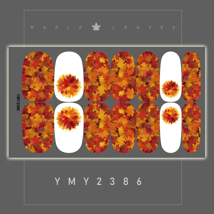 Ymx627660 Wholesale Nail Art Wraps Decoration Real Nail Polish Sticker
