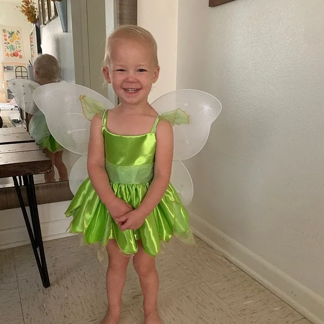 Tinkerbell Costume Green Fairy Dress for Girls - Halloween Princess Cosplay  Outfit (Ages 3-12Y)