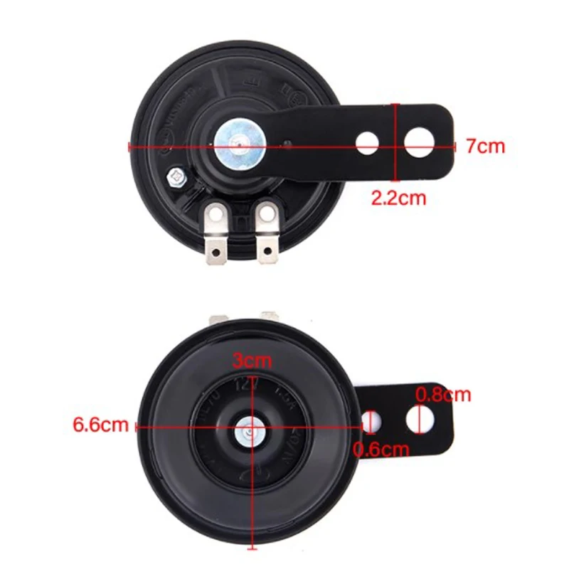 
 Универсальные мотоциклетные электрические звуковые сигналы, Громкий Комплект 12 В 1,5 А 48 в 0,2 а 105 дБ, Водонепроницаемые Круглые громкие колонки  