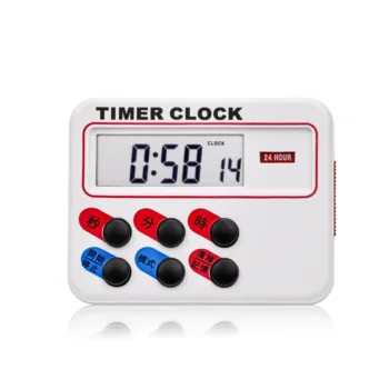 Magnetic LCD Digital Kitchen Countdown 24 Hour Timer With Stand White Practical Study Shower Cooking Egg Desk Timer Alarm Clock