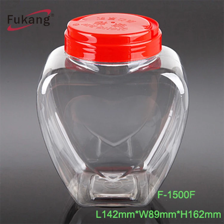 780ml large sealable PET Plastic jars 780g airtight containers storage cans  mason jar storage container candy