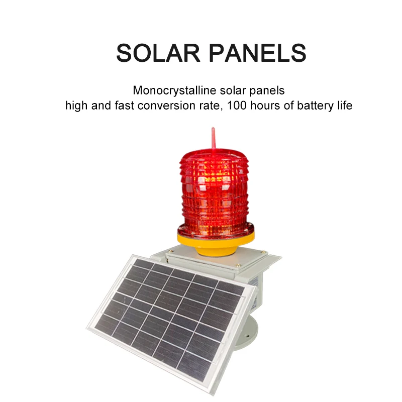 
Оповещение об опасности в форме башни на солнечных батареях для строительства летательных аппаратов, светодиодный фонарь для помех в аэропорту 