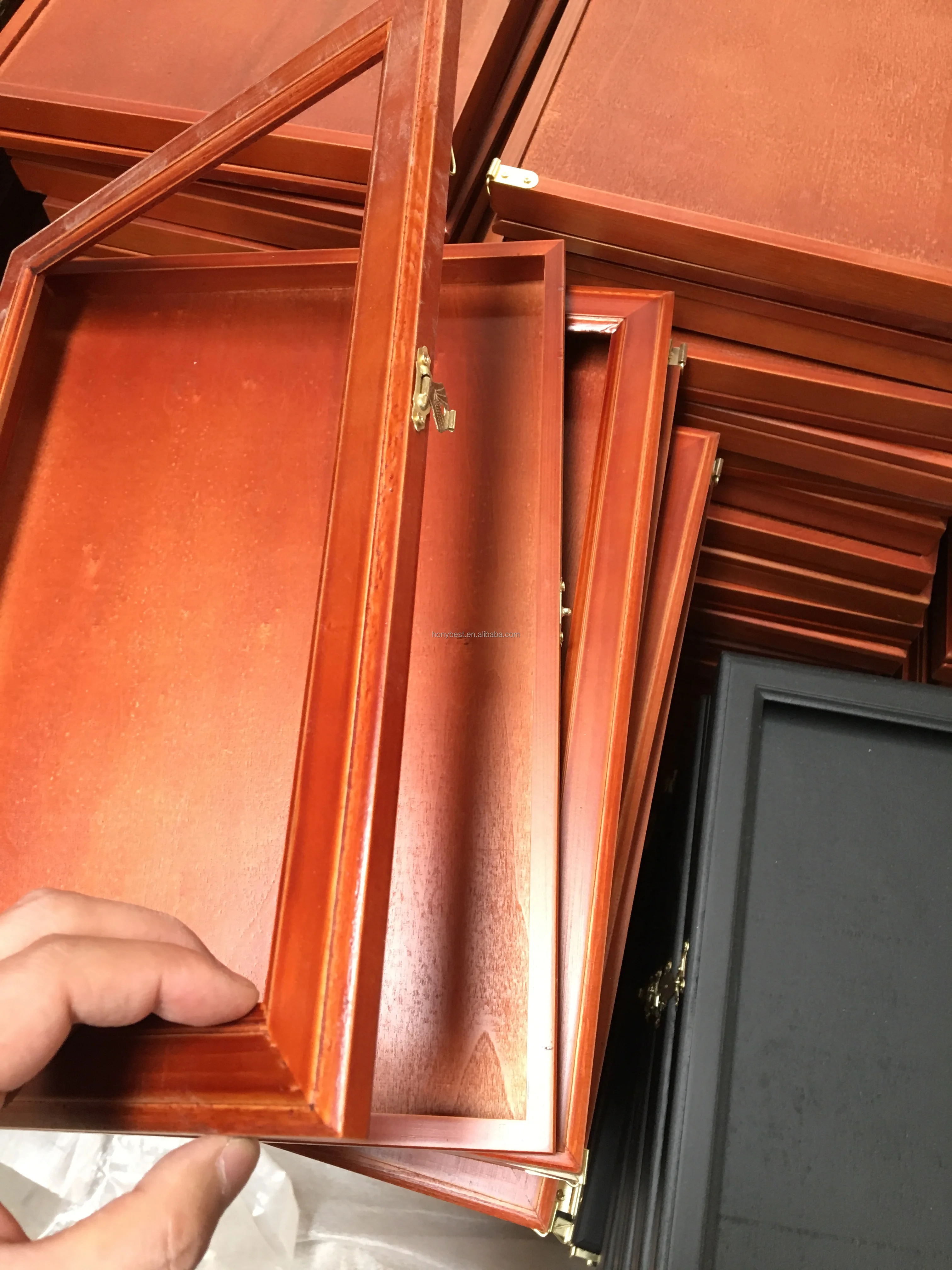 Wooden Shadow Box Display Case - Customizable Collectibles Cabinet