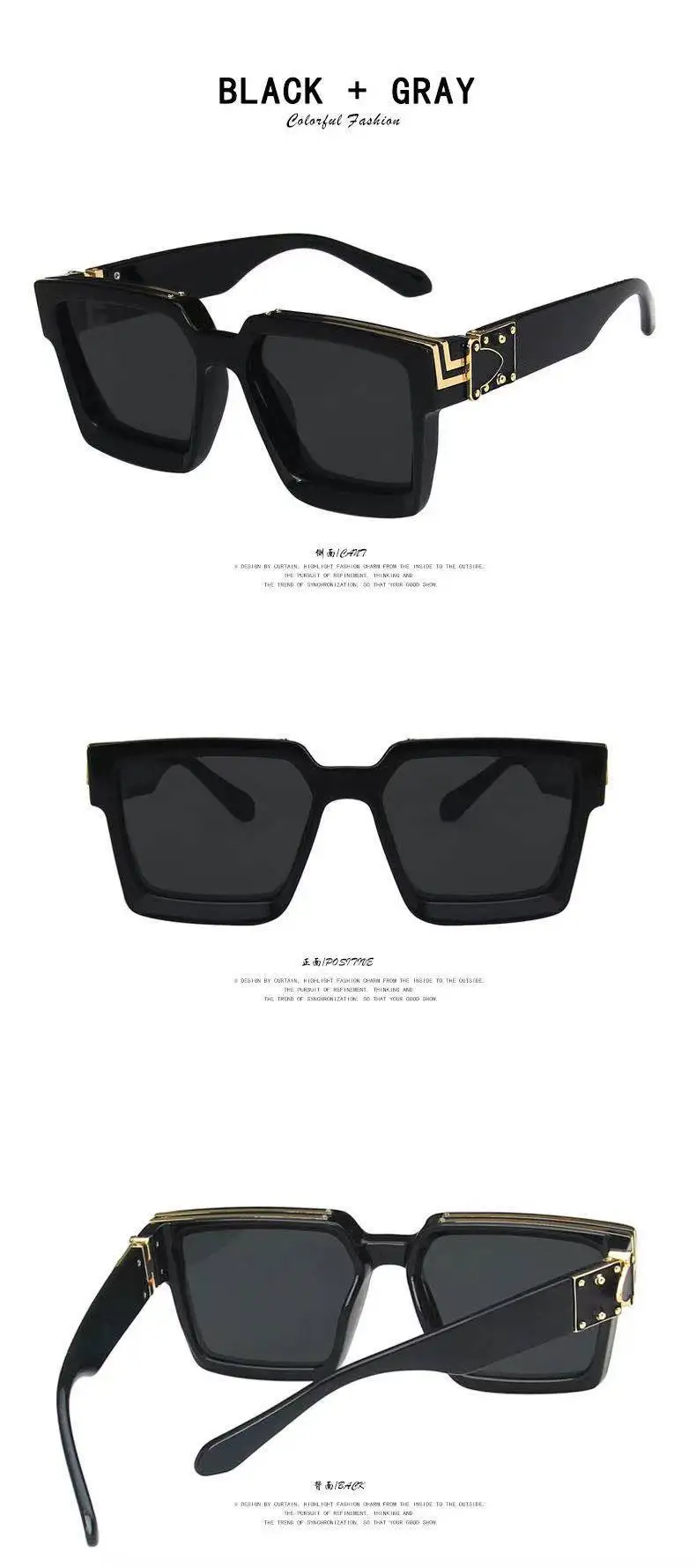 Wholesale Gafas de sol con marco cuadrado grande para hombre, lentes de sol  con protección UV 400, para baile de discoteca, con logotipo personalizado  disponible From m.alibaba.com